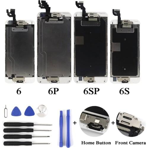 10pcs For iPhone 6G 6S 6plus 6S plus LCD AAA Full Assembly Display Touch Screen with Front Camera and Home Button Complete LCD