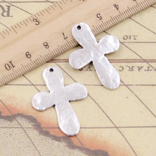 10pcs Charms Cross 37x27mm Tibetan Silver Color Pendants Antique Jewelry Making DIY Handmade Craft Pendant