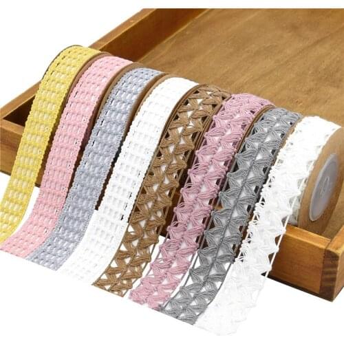 2yards/lot Adhesive Lace Ribbon for DIY Crafts Bouquet Gardening Home Decor Gift Box Card Cake Packing Hot Ribbons