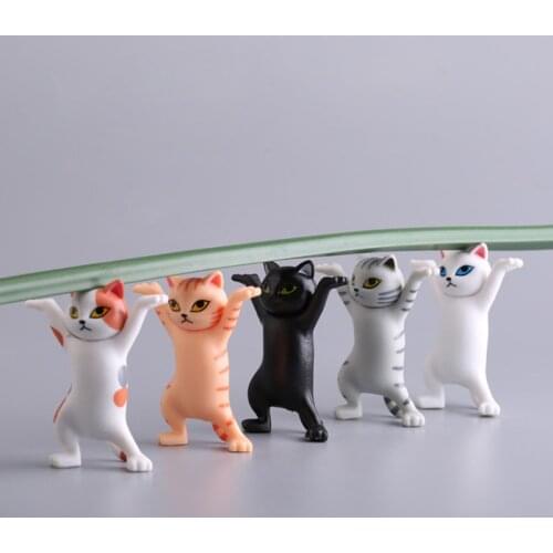 5PCS/Set Cat Action Figure Dancing Cosplay Props Holder Dance Team Models Figurines Funny Collection Decoration Toys for Kids