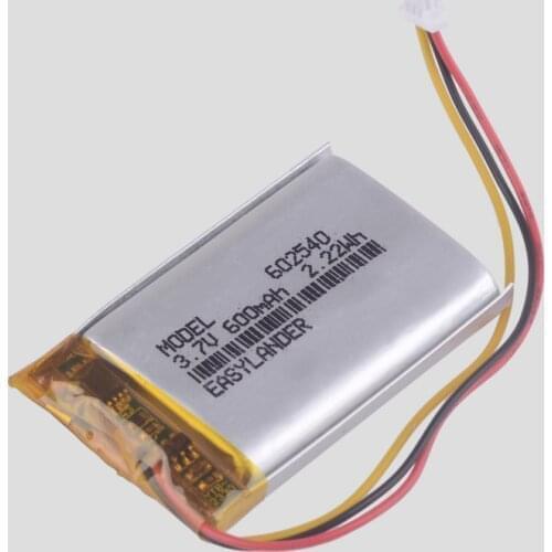 602540 Easylander 3.7V 600mAh Rechargeable li-Polymer Battery For MIO MiVue 358 388 ortable set-top box DVR MP3 toys