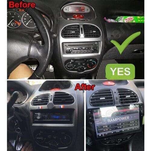 9" Android 8.1 8.0 Car Auto Radio For Peugeot 206 Multimedia GPS Navigation 2000-2016 head unit stereo tape recorder