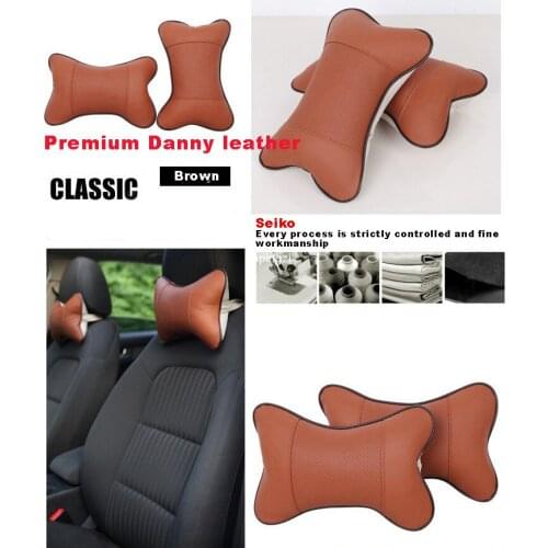 Car Neck Pillows Car Headrest PVC Leather Neck Headrest Protector Universal Headrest Backrest Cushion Auto Interior Accessories