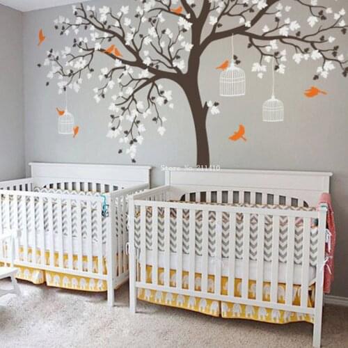 Large Maple Tree Wall Stickers Home Decor Living Room Bedroom Decals with Birds New Design DIY Murals Vinyl YT5663