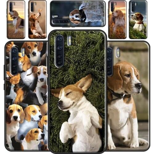 Cute Beagle Dog Case For OPPO Reno2 Z Find X3 Pro A3S A5S A15 A52 A72 A83 A91 A93 A5 A9 A31 A53 2020 Cover