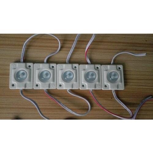 COB 3W DC12V WHITE COLOR LED module;high bright;20pcs a string;with concave lens
