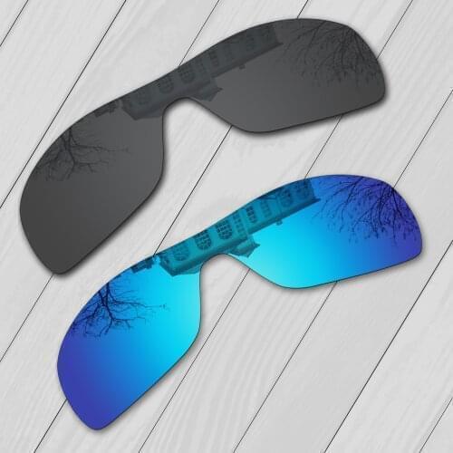 E.O.S 2 Pieces Black & Ice Blue Polarized Replacement Lenses for Oakley Dart Sunglasses