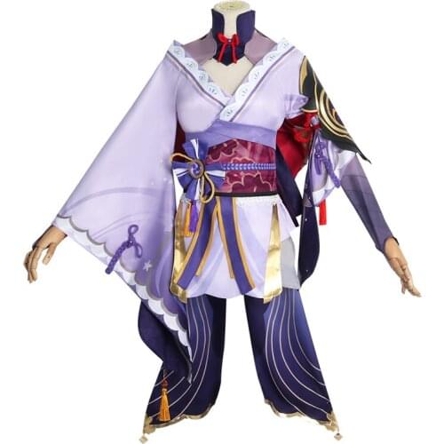 Game Genshin Impact Raiden Shogun Cosplay Costume Combat Dress Outfit Baal Lovely Uniform Halloween Carnival Party Costumes
