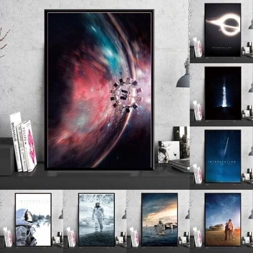 Interstellar Movie Wall Art Canvas Painting Poster and Print Picture Space Universe Astronaut Bedroom Home Artwork Decoration