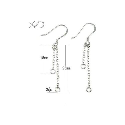 Fine silver earring hooks 5pairs/lot Genuine Solid Sterling Silver Ear Hook Jewelry Accessories