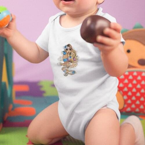 Toddler Romper Disney Fashion Rapunzel Princess Dropship Comfortable Color Baby Girl Boy Onesie 0-24M Outdoor Casual Summer New