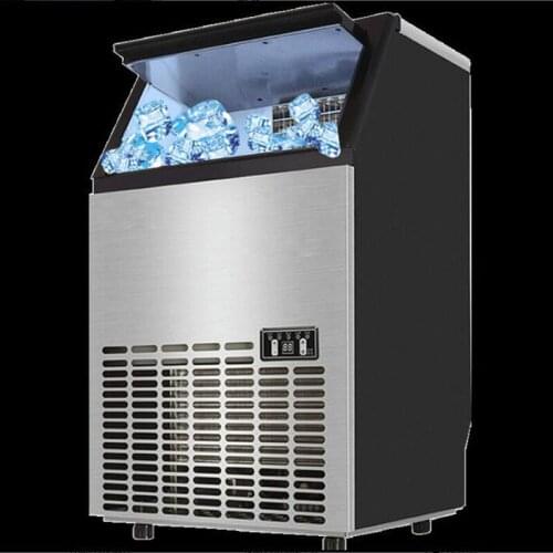 Ice Makers HZB-50 / A ice machine commercial tea shop household intelligent automatic ice cube making machine 50kg / 24h