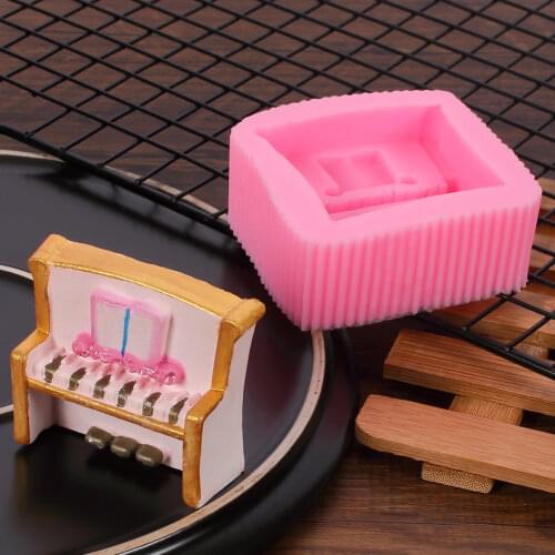 Piano Shape Chocolate Silicone Mold Fondant Cake Candy Molds Clay Pastry Mould Biscuits Baking Cake Decoration Tools