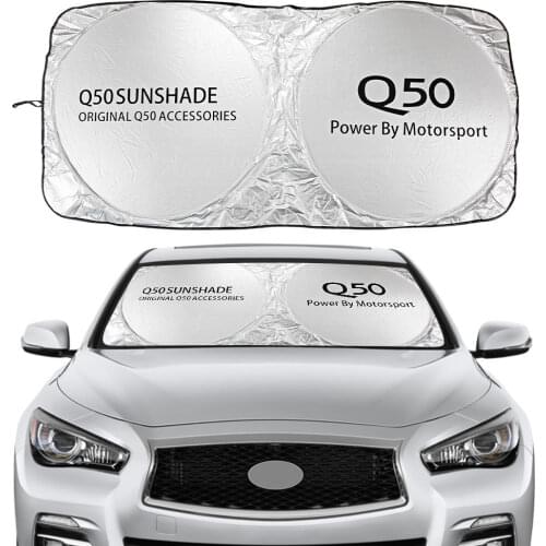 Car Windshield Sun Shade Cover For Infiniti Q50 S Hybrid L V37 Eau Rouge Auto Accessories Blocks UV Rays Sun Visor Protector