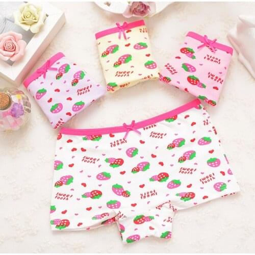 Child panties baby cotton underwear bread under bb underwears pants girls triangle kids children briefs, mixcolor,4pcs/lot