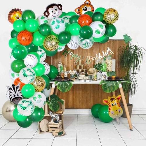 Jungle Animal Balloon Garland Birthday Party Decoration Kids Safari Birthday Party Jungle Themed Party Baby Shower Ballon