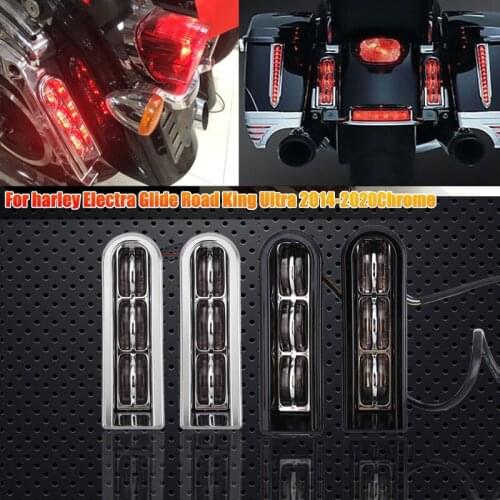 Motorcycle Parts Black LED Inserts Saddlebag Filler Support Lights For Harley Touring Electra Glide CVO 2014-2020