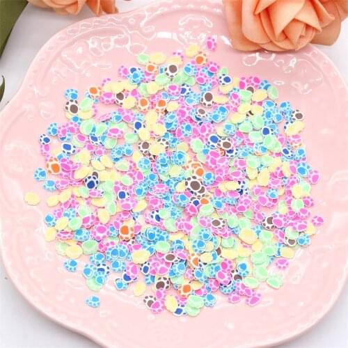 ZFPARTY Paw Print Sequins for DIY Card Making Craft Color Collection