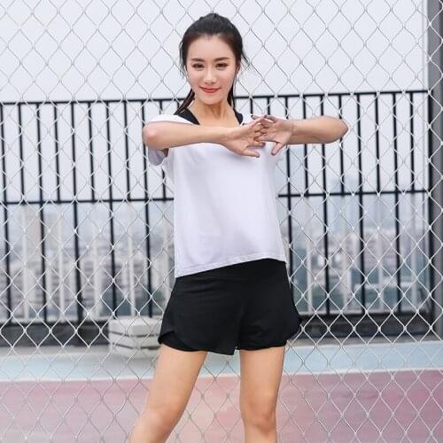 Attvyuga Gym suits womens sports suit gym running quick-drying clothes loose and thin new yoga clothes