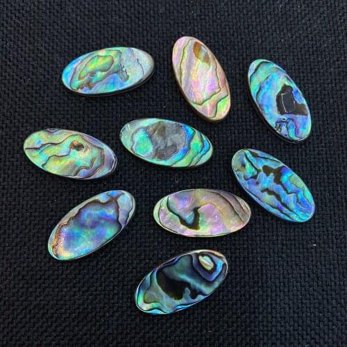 1pc Natural Abalone Shell Beads Oval Loose Spacing Beads Non-porous Single-sided DIY Handmade Jewelry Making Accessories