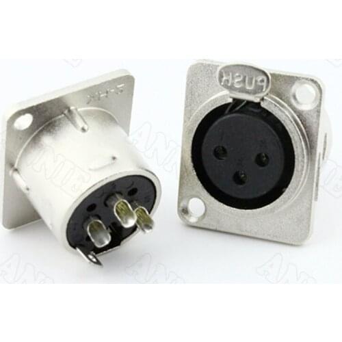 10pcs/lot Audio Panel Plug Module Microphone Jack 3 Pin XLR Socket On Sale