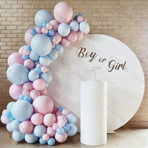 110pcs Macaron Blue Balloon Garland Arch Gender Reveal Baby Pink Ballon Valentine Day Baby Shower Birthday Party Wedding Decor