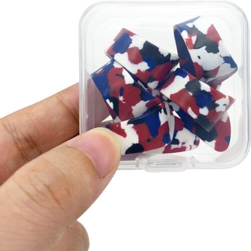 5pcs Thumb Finger Picks for Acoustic Electric Guitar with Plastic Storage Box Celluloid Mediator Fingerpicks