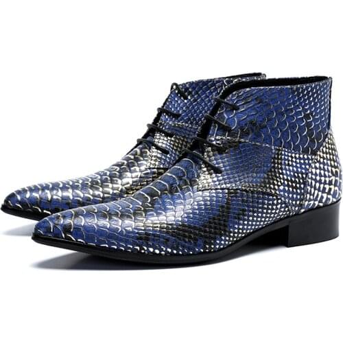 Bota masculina Lace Up Genuine Leather Short Men Ankle Boots Sapatos Army Work Chelsea Pointed Toe Winter Shoes Men Safty