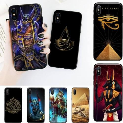 Egypt Nefertiti Anubis Ankh Phone Case for iPhone 11 12 mini pro XS MAX 8 7 6 6S Plus X 5S SE 2020 XR