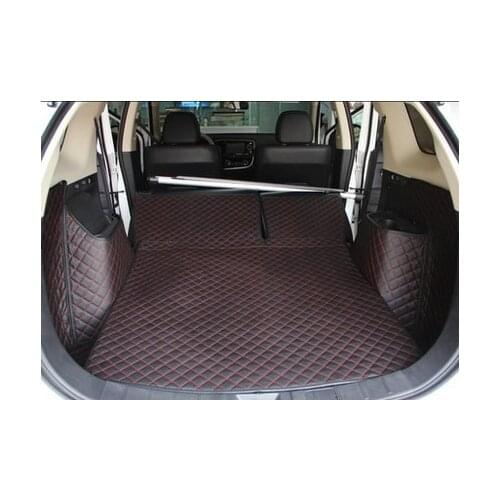 CHOWTOTO Auto Trunk Mat For Mitsubishi Outlander 5seats Waterproof Leather Carpets Luggage Mats For Outlander