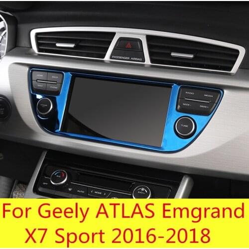 Central control display decoration stickers car center console car Accessories For Geely ATLAS Emgrand X7 Sport 2016-2018