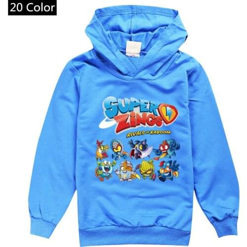 2-13 Years Old Children Super Zings Hooded Long SleeveT-Shirt Boys Girls Game Anime Superzings Thin Tshirts Kids Fashion Clothes
