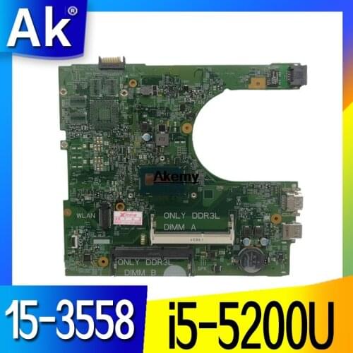 For DELL INSPIRON 15 3558 Laptop Motherboard With i5-5200U CN-0MHDT2 0MHDT2 MHDT2 PWB:1XVKN MB 100% Tested Fast Ship