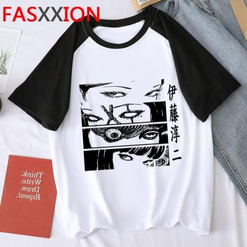 Junji Ito t-shirt tshirt men casual japanese couple clothes plus size ulzzang t-shirt ulzzang aesthetic