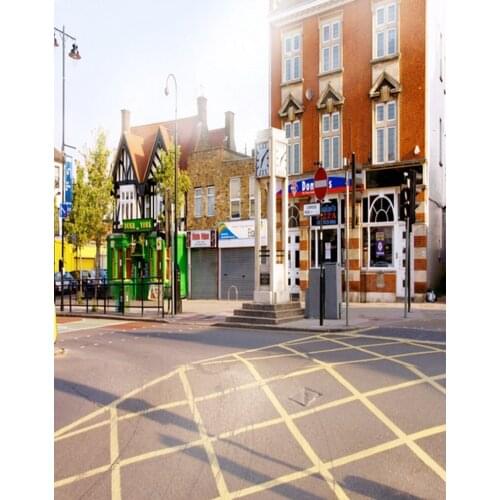 Street Building Photography Backdrops Photo Props Studio Background 5x7ft