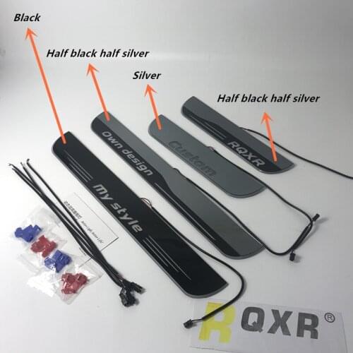 Infrared Sensor Control Led Door Sill Plate Strip Welcome Light Threshold Guard Protectors for Subaru Forester