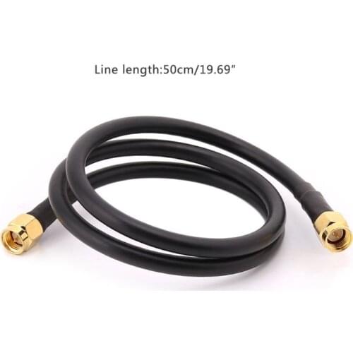 SMA Male To SMA Male RG58 Pigtail Cable 50cm Low-loss Antenna Cables