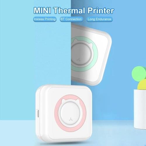 Mini Pocket Printer Wireless BT Thermal Printer, Portable Notes Printer Receipt Paper Printer for PC and iOS Android phone