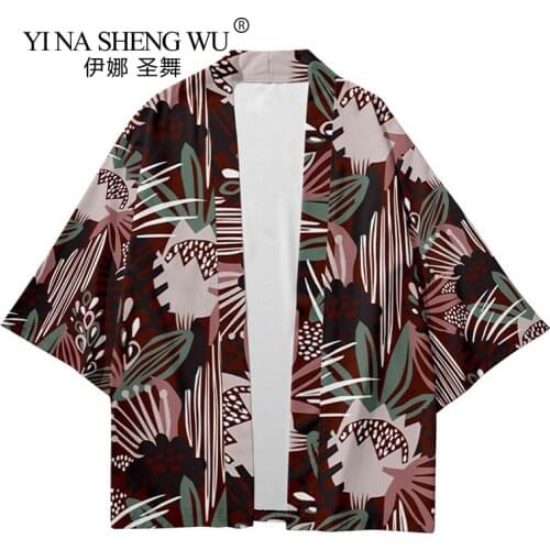 Men Fashion Summer 3D Printed Kimono Japanese Anime Haori Yukata CosplayLoose Thin Cardigan Kimono Haori Casual Cool Streetwear