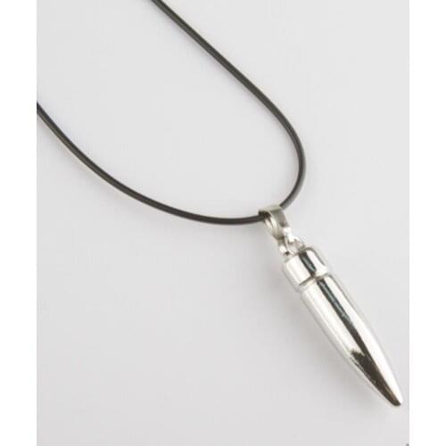 Bullet Figured Vinlex Leather Necklace