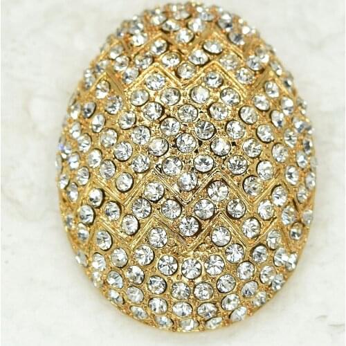 Fashion brooch Rhinestone Easter Egg Pin brooches C513 A2