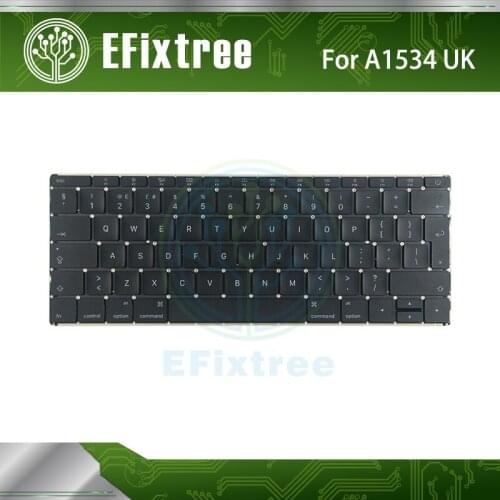 Original Hight Quality A1534 Keyboard UK For Macbook 12" A1534 MF855LL/A MF865LL/A Keyboard Without Backlight Early 2015 Year