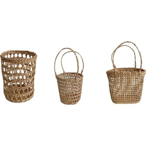 HOT Mini Flower Basket,Portable Storage Basket for Home Decor,Picnic Basket,Weaving Organizer Basket