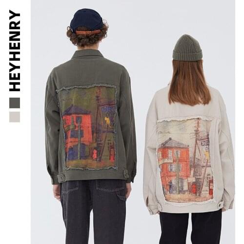 Popular Brand Retro Patch Loose Jacket Men and Women Street Japanese Style Hong Kong Style Ins Fashion Tooling