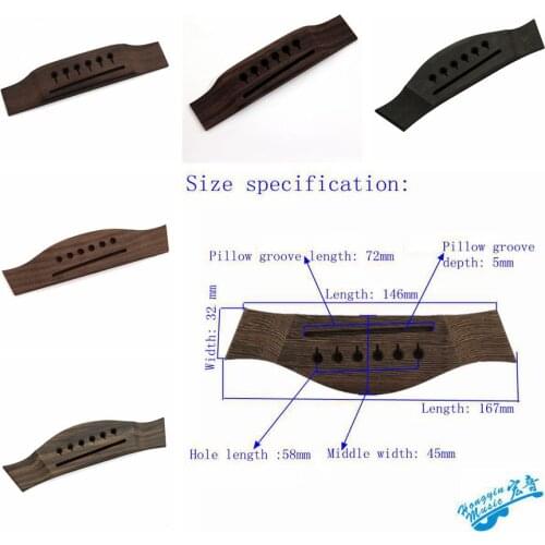 Professional Acoustic Guitar Bridge High Quality Rosewood Guitar Parts & Accessories