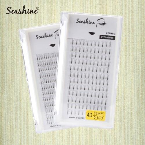 Seashine 1 Tray Short stem 8 to 15 C D Curl Premade Fans Fake Eyelashes Extension Lashes Faux Mink Eyelash Extension Supplies