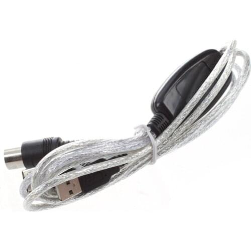 Semoic USB IN-OUT MIDI Cable Converter PC to Music Keyboard Adapter Cord
