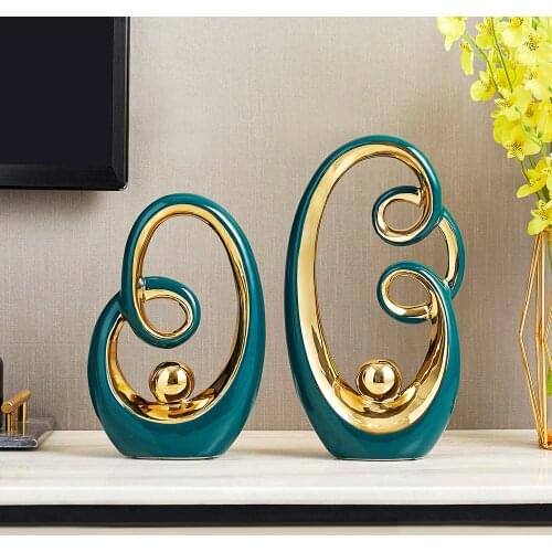 Nordic home decor figurines for interior living room desk ceramics decoration accessories statue sculpture feng shui Ornaments