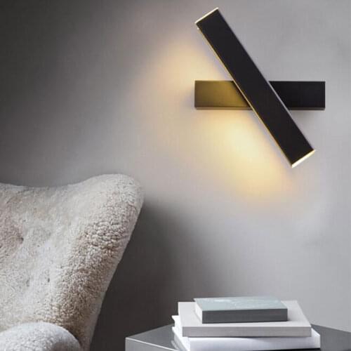 Aluminum Modern Led Wall Light Rotating Sconce Lamp Acrylic Vanity Wall Lamp bedroom Creative Aisle light
