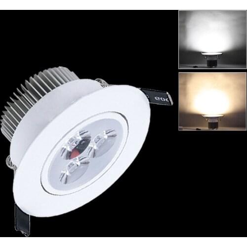 LED Downlight 3W Round Recessed LampAC85-265V 220V 230V 240V 110V Led Bulb Bedroom Kitchen Indoor LED Spot Lighting